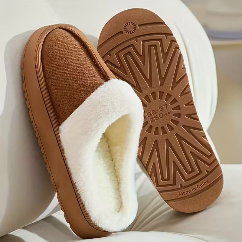 Womens Fuzzy House Slippers