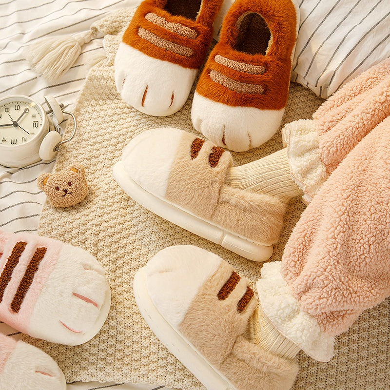 Cozy Cute Cat Paw Slippers