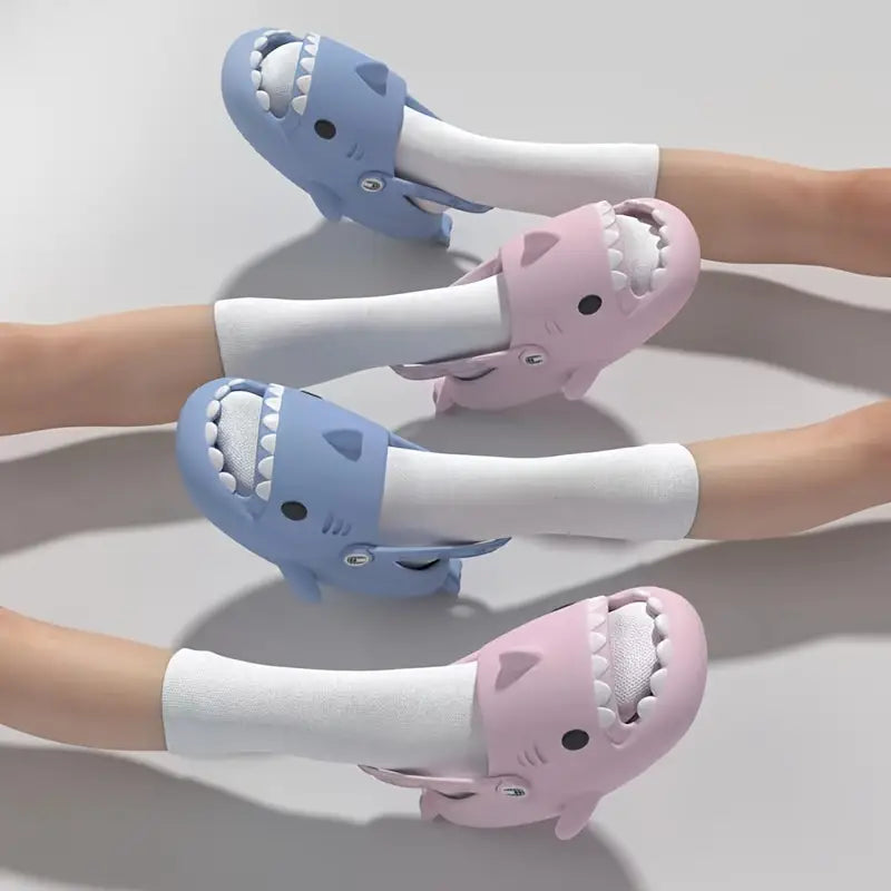 Cute Shark Slipper Non-slip Stripe