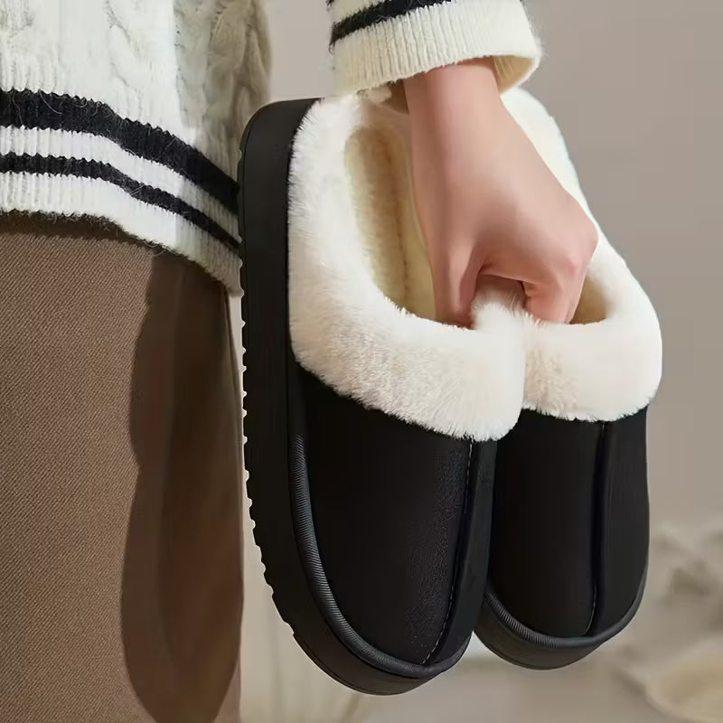 Womens Fuzzy House Slippers