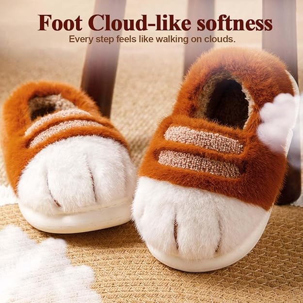 Cozy Cute Cat Paw Slippers