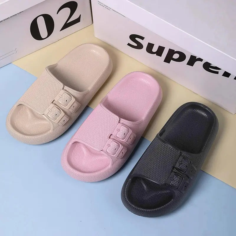 Double Buckle Adjustable Sandals