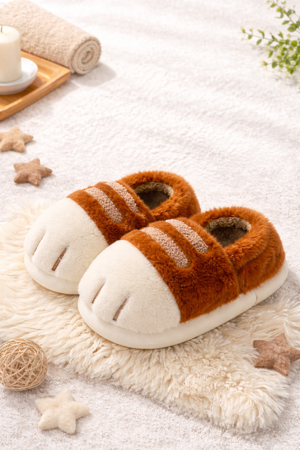 Cozy Cute Cat Paw Slippers