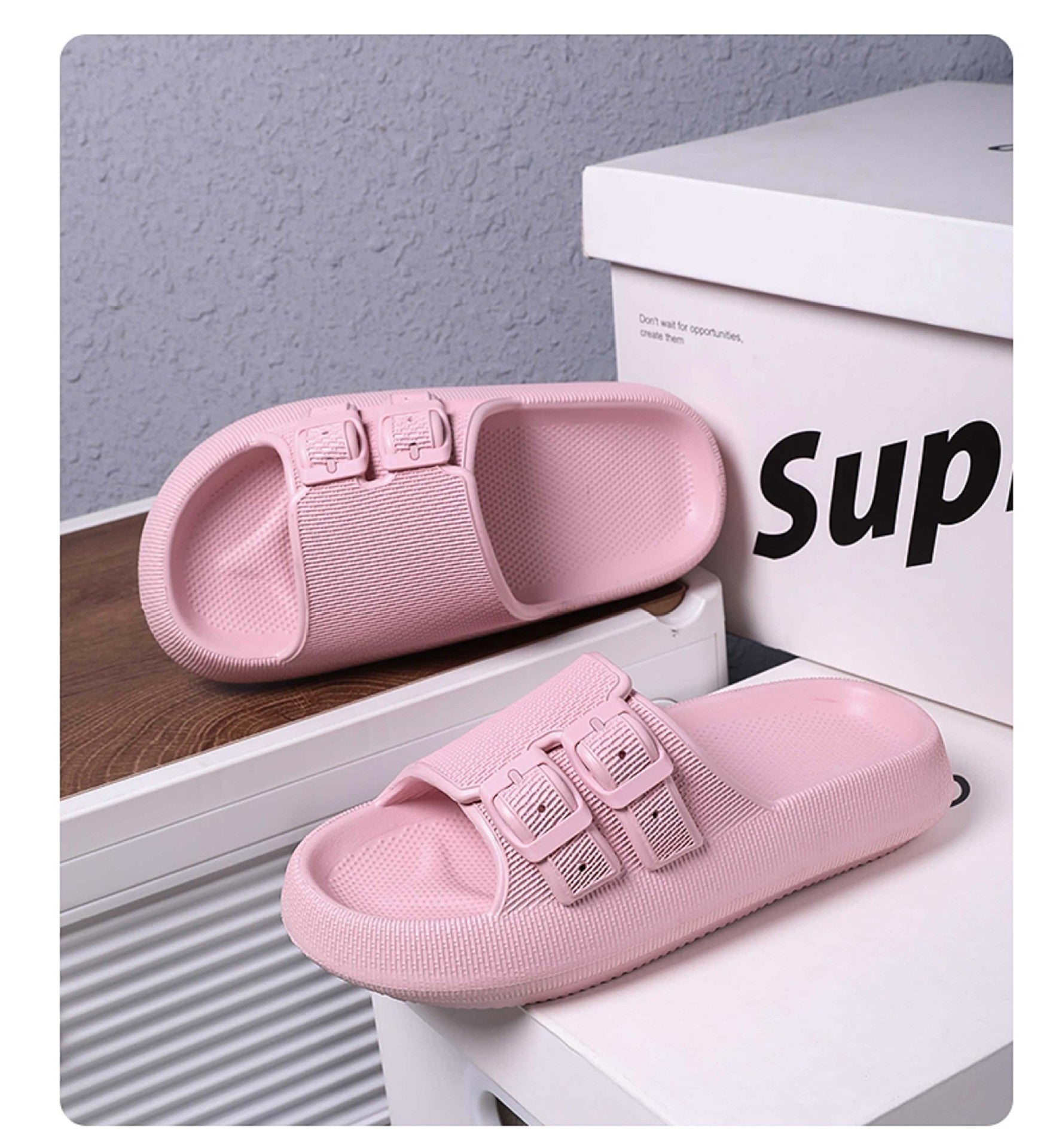 Double Buckle Adjustable Sandals