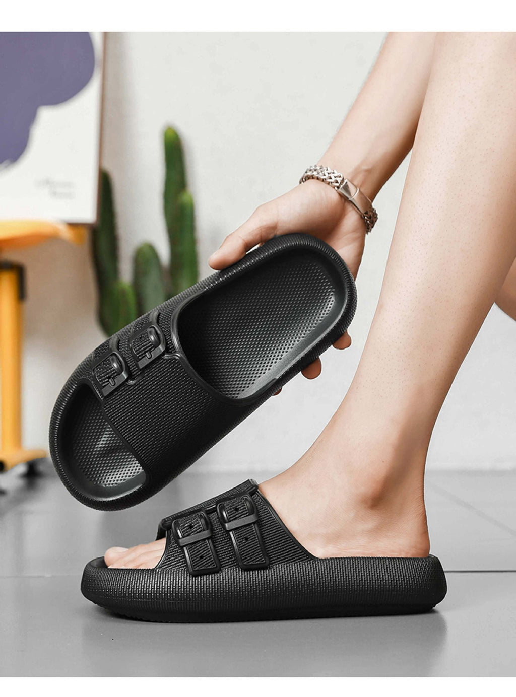 Double Buckle Adjustable Sandals