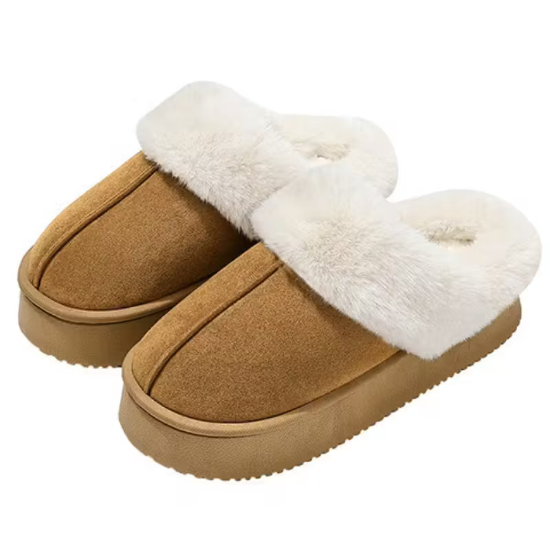 Womens Fuzzy House Slippers